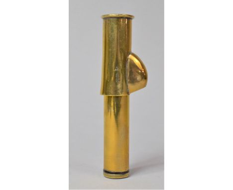 A Brass Trench Art Lighter, 12.5cm high 