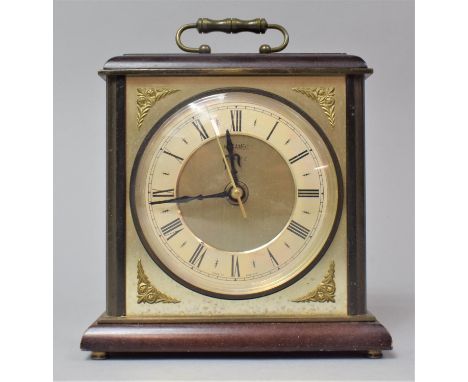 A Mid 20th Century Battery Operated Metamec Mantle Clock, 16cm wide 