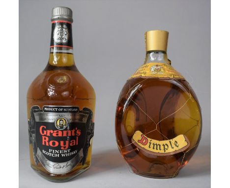 A Bottle of Haig Dimple Blended Scotch Whisky Together with a Bottle of Grants Royal Scotch Whisky 