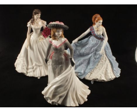 Royal Worcester figurines, High Society, The Milkmaid, 2000 Anniversary, Chloe and Gay Gordons