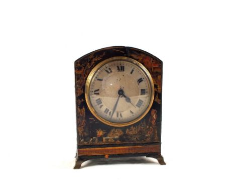 As Aspreys black and gilt lacquered mantel clock