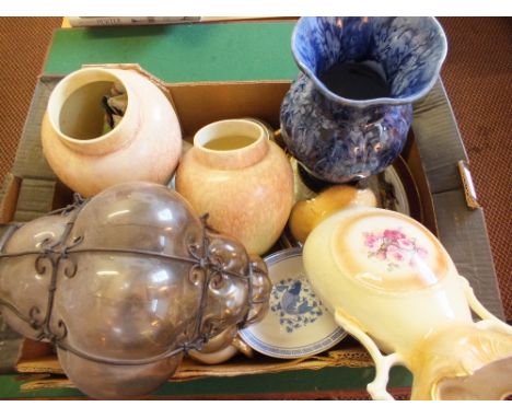 Sylvac and other china plus a glass porch lantern etc