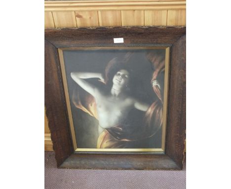 A Pears print 'Wait For Me' in Maple frame, two Lydia King children prints and a semi clad lady print