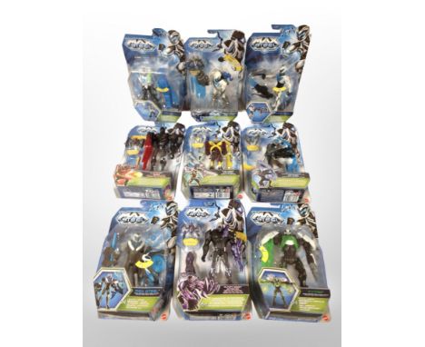10 Mattel Max Steel figurines, boxed.