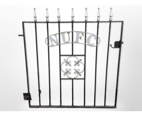 A cast iron NUFC garden gate, 96 cm x 106 cm 
