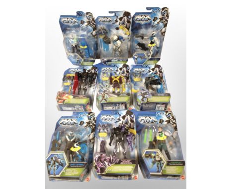 10 Mattel Max Steel figurines, boxed.