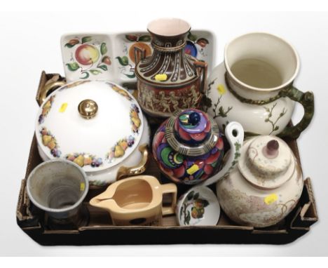 A group of ceramics including large tureen, vases, Teachers scotch whisky jug, etc. (1 box)