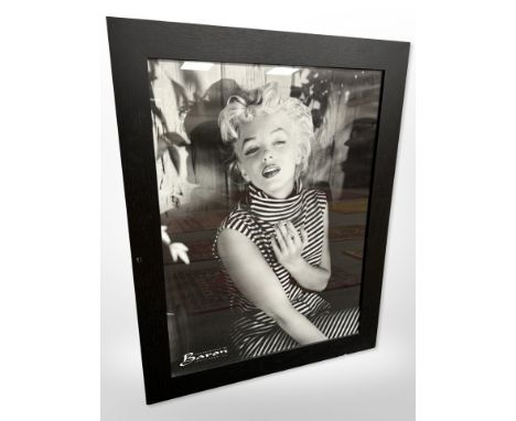 After Baron : A monochrome photographic print of Marilyn Monroe, 79 cm x 59 cm 