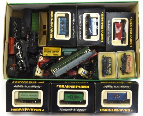 A quantity of N-gauge railway items, mainly Graham Farish and Trix, (qty)