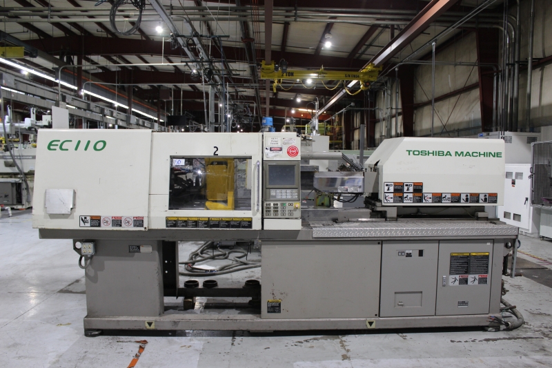 110 Ton 2.6 oz. Toshiba EC110V212Y Electric Injection Molding machine