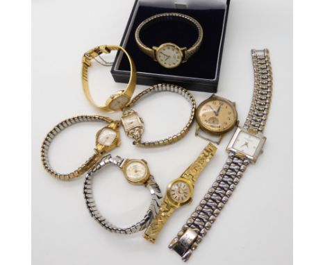 A collection of vintage watches to include Princess, Oris and Rotary Condition Report: Not available for this lot