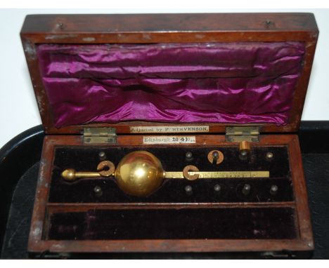 A cased hydrometer, three other cased scientific sets Condition Report: Available upon request