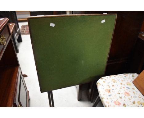 A traditional folding card table