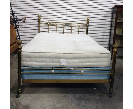 Victorian brass rail bedsteadCondition ReportThe bed is 210 cm long and 150 cm wide.