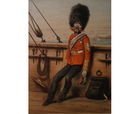 Four French humorous military prints after Draner and colour engraving&nbsp;Bird Nest (5)