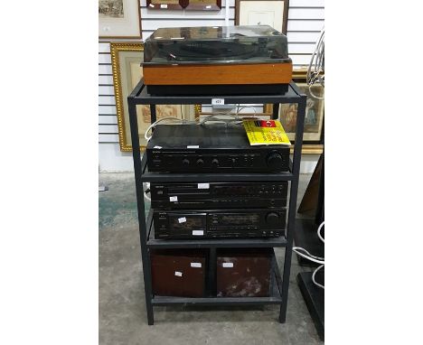 Goldring Lenco GL75 turntable, Denon PMA-250III amplifier, Denon DCD-615 CD player, Denon DRM-510 tape deck and a pair of Cas