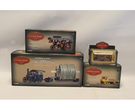 Collection of Corgi vintage Glory of Steam to include 'Fowler BG Showmans Locomotive (The Lion) Anderton and Rowland', 'Senti
