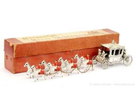 Matchbox Early Moko Lesney Toys large scale Coronation Coach with figure of Her Majesty Queen Elizabeth only - chrome plated 