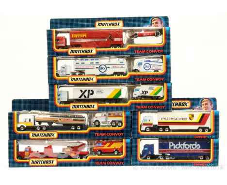 Matchbox Superfast group of Convoy Series Articulated Trucks all Made in Thailand unless stated otherwise.  Including 2 x CY2