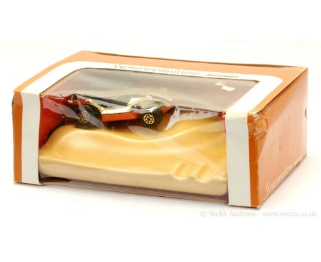 Matchbox Gift Ware Series Speed Kings K37 Sand Cat Beach Buggy - light gold plated body with burnt orange/green/white striped