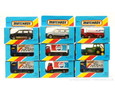 Matchbox Superfast group of Made in England models including MB14 Leyland Articulated Elf Tanker; MB46 Ford Tractor &amp; Dis