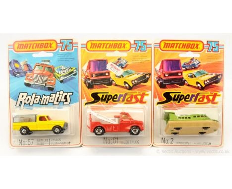 Matchbox Superfast group of 1970's issue models in French market blister packs with "Conformite Aux Normes Garantie Par Lesne