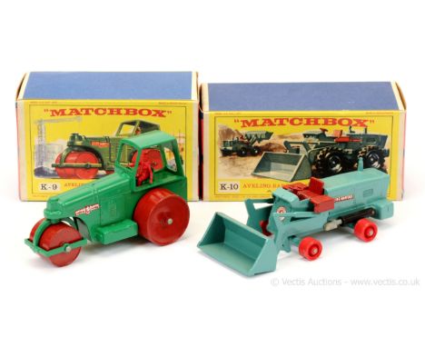 Ex-shop stock Matchbox King Size K9 Aveling Barford Diesel Road Roller with red plastic driver - Near Mint with factory appli