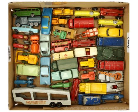 Matchbox Regular Wheels group of unboxed play worn models including Cars, Tractors, Commercial &amp; Construction Vehicles (a