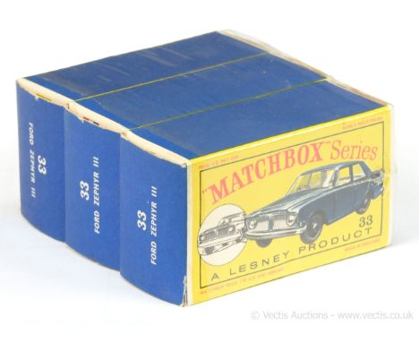 Ex-shop stock Matchbox Regular Wheels 3 x 33b Ford Zephyr 6 (this is a half of a Fred Bronner Corporation shrink-wrapped reta