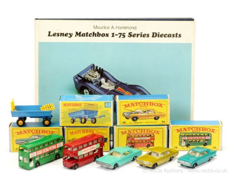 Matchbox Regular Wheels group of mid 1960's to early 1970's issue models.  (1) 5d London Routemaster Bus - BP Visco Static la