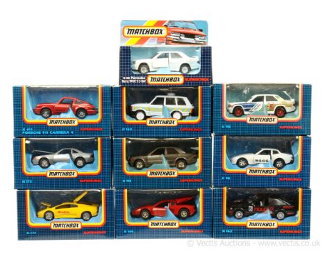 Matchbox Superkings Group of Mid 1980's to early 1990's Issue Cars; (1) K98 Porsche 944S - metallic pearl body, black interio