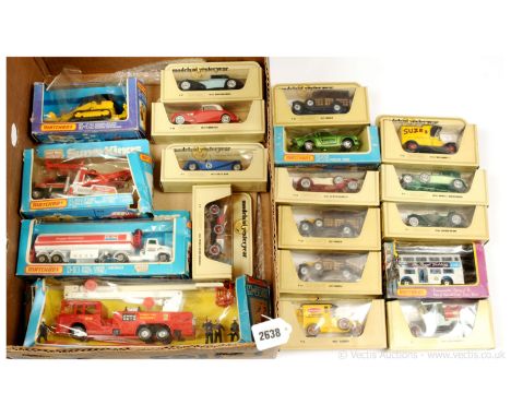 Matchbox Superkings (1) K15 Daimler Fleetline Londoner Bus "The Royal Wedding 1981"; (2) K16 Ford Articulated Exxon Tanker; (