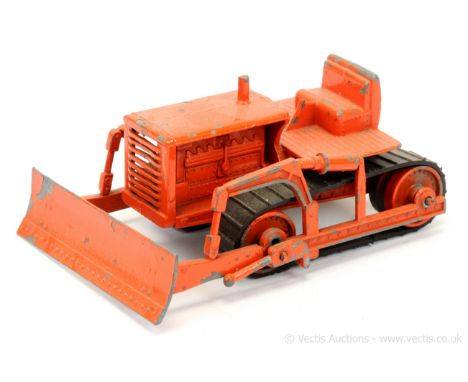 Matchbox Early Moko Lesney Toys large scale Caterpillar Bulldozer - early issue model with blade operating handle &amp; hollo