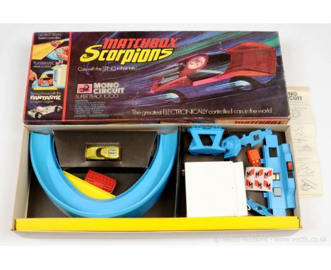 Matchbox Scorpions Mono Circuit Super Track 1000 - complete with all parts, instructions &amp; unused label sheet - in unused