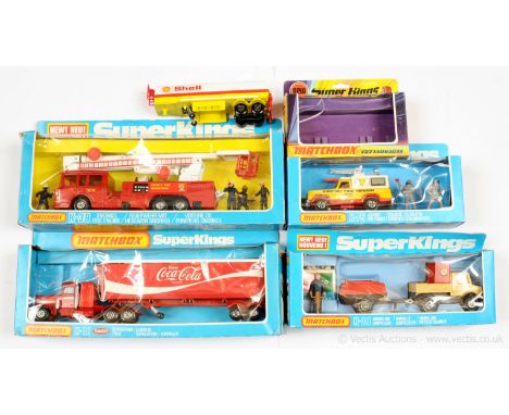 Matchbox Super Kings group of Commercial Vehicles.  (1) K30 Mercedes Unimog &amp; Compressor complete with plastic accessorie