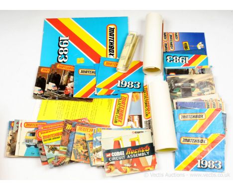 Matchbox group of late 1960's to early 1990's issue Catalogues (some duplication); 1983 UK Trade Catalogue - condition varies
