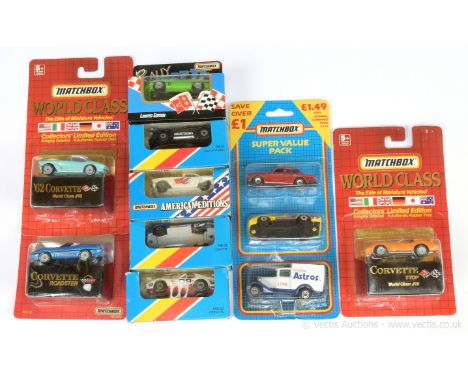 Matchbox Superfast group of 1980's &amp; 1990's issue Cars.  Including 2 x MB62 Chevrolet Corvette T-Bar; American Editions M