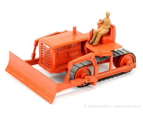 Matchbox Early Moko Lesney Toys large scale Caterpillar Bulldozer - early model with blade operating handle &amp; hollow roll