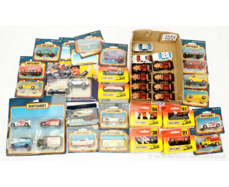 Matchbox Superfast group of 1980's &amp; 1990's issue Cars including 2 x MB56 Ford LTD US Taxi; MB24 Airport Fire Service Cra