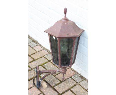 Vintage outdoor lantern light, approx 65cm tall