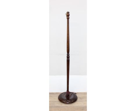 Vintage wooden standard lamp, 150cm H