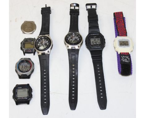 7 assorted vintage Casio watches to inc Telememo 30, 3442, 1950, 2572 Sea Pathfinder, 3092 etc [7]