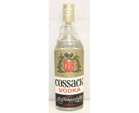Bottle of vintage Cossack Vodka, 43% vol, 75cl, sealed