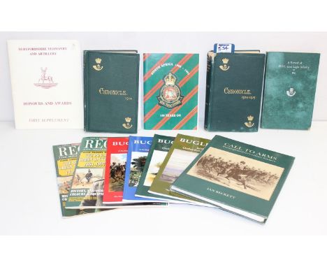 Selection of Oxford and Buckinghamshire Light Infantry Chronicle books, Buckinghamshire Yeomanry and other related books
