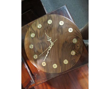 A shotgun cartridge design wall clock, 30cm diameter 