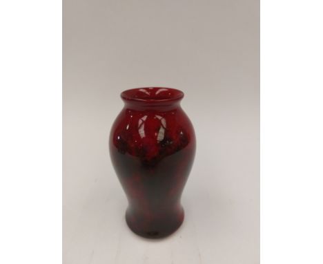 An Edward R. Wilkes New Spectria Pottery flambe type vase. Signed to base, 11cm high 