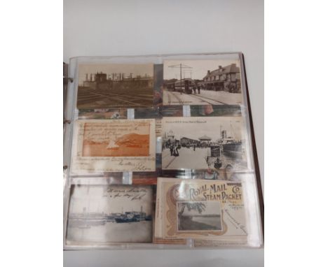 An album of 300+ vintage postcards including topographical, portrait, glamour and female nudes 