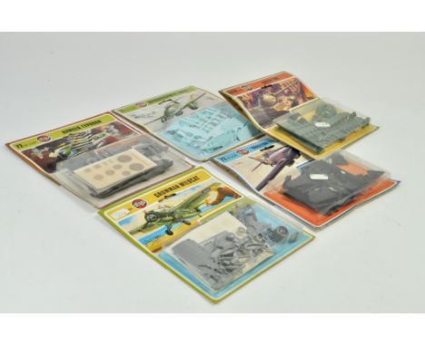 Selection of Airfix Model Kits comprising 1/72 Messerschmitt 262A, Stalin Tank, Hawker Typhoon, Grumman Wildcat plus Boulton 