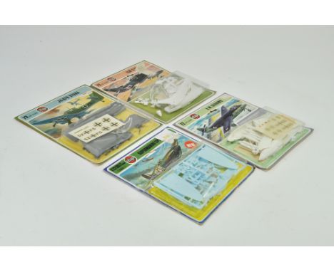 Selection of Airfix Model Kits comprising 1/72 Fiat G 91, AW Seahawk, Supermarine Spitfire plus JU.878 Stuka. All appear to b
