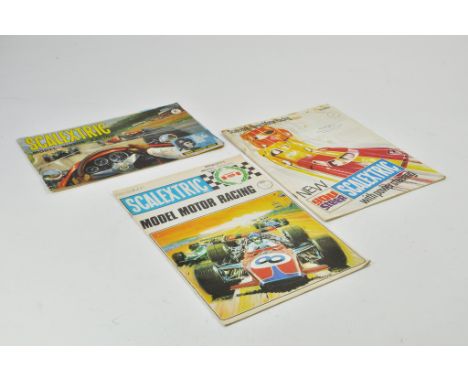 Trio of vintage Scalextric Catalogues.